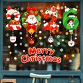2026 Merry Christmas static window clings with Santa Claus and snowflake decorations - 2026 Number & Christmas Characters Style (SR-28)
