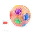 Educational Magic Rainbow Ball in red, puzzle toy with colorful inner balls for kids - Bagged Style (F68-1) / Red Bagged