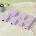 Lavender drawer jewelry boxes in various sizes with elegant black ribbon handles - 5*5*3.5CM / Purple