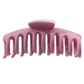 Grande molletta per capelli rosa opaco per donna in resina con finitura sicura - Rosso