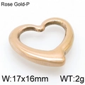 Rose gold hollow heart pendant in 17x16mm size made of durable stainless steel - Rose Gold Hollow Line Heart 17mm(KLJ4909-Z)