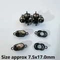 Oval magnetic jewelry clasp for necklaces in gunmetal black finish with ring loops - Ingot Style / Gunmetal