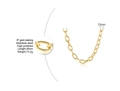 Chunky gold stainless steel link chain necklace with 12mm width and 45cm length - Necklace 45cm