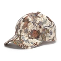 Close-up of floral lace and gold print patterns on stylish baseball cap texture - One Size (56-60cm Adjustable) / Retro Ethnic Style Print (D)