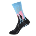 Calze a metà polpaccio artistiche stile Picasso con motivi astratti colorati - Taglia unica / 1018 Patchwork Nero Blu