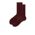 Klassische weinrote Socken mit Rippbündchen aus weichem Baumwollstrick für den Alltag - Burgunderrot