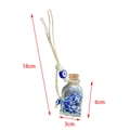 Blue evil eye beads in glass bottle pendant with natural twine rope for car and home - Style 2 Evil Eye Bottle Pendant