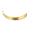 Colgante curvado de metal dorado pulido con dos agujeros de conexión para joyas DIY - Estilo Curvo Dorado (KLJ241-Z)
