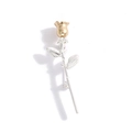 Elegante spilla a fiore di rosa con placcatura in oro e argento e design sottile - Stile 8 (Rosa bicolore)