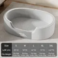 Size chart for washable pet bed available in various dimensions from S to 3XL - XL (75x50cm) / Thickened Blue-Grey (No Mat)