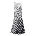 Abito lungo senza maniche da donna a pois in classico motivo bianco e nero - XS / Pois