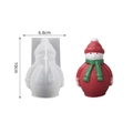 Silicone snowman mold for Christmas candles featuring detailed sweater texture 10cm tall - Tall Snowman