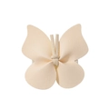 Beige faux leather butterfly hair bow variant with a smooth textured finish for girls - Beige