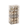 36pcs gold and silver 4cm Christmas tree ball ornaments set with mixed textures - 4cm 36Pcs / Champagne Gold