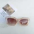 Occhiali da sole cat eye con montatura champagne e lenti sfumate marroni da donna - Champagne