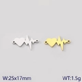 Stainless steel heart pulse charms in gold and silver finish, 25x17mm DIY jewelry parts - Heartbeat EKG Heart (Style 7)