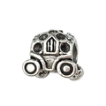 Silver pumpkin carriage charm bead for DIY bracelets in vintage Tibetan silver style - Pumpkin Carriage C 12x10mm