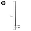 Solid G23 titanium insertion taper tool 34mm length with 1.6mm and 0.4mm diameter pins - G23 Titanium-Pin Thickness 1.6mm