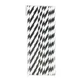 Classic black and white striped paper straws for space party table decoration - Striped Straw