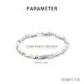 Technische Daten des Möbius-Armbands aus Edelstahl für Herren, 190 mm x 3 mm - Silber Mobius Ring Gedrehter Stil (KB147919-Z)