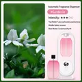 Automatic air freshener with Gardenia scent refill bottle in minimalist white design - Machine + Gardenia Scent