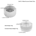 Detailed size specifications for striped incense burner dish silicone DIY molds - Striped Incense Holder Mold
