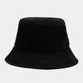 Classic black cotton canvas bucket hat featuring reinforced stitching on the brim for men and women - Black