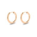 Classic round hoop earrings in rose gold finish made of polished stainless steel - 2.5*12mm / Rose Gold