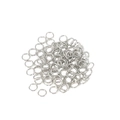 Bulk silver plated open jump rings for DIY jewelry making on white background - 0.5*3mm 1000pcs/Pack / White Gold