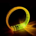 LED flashing bracelet in gradient yellow-green light with inner bubble texture - Yellow