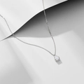 Elegante collana in argento sterling S925 con ciondolo in zirconia a forma di goccia - Argento 925 / Argento