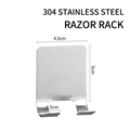304 stainless steel adhesive razor holder with 4.5cm width and 1.5cm hook gap silver - Razor Holder [Brushed Silver]