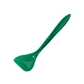 Green silicone pet food can lid with integrated spoon and three-in-one sealing design - Dark Green Spoon