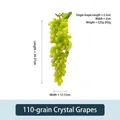 Artificial green grapes model, 110 pieces, 34-37cm length for home decor and props - 110-Grain Crystal Grapes