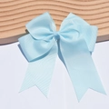 Light blue 6-inch grosgrain ribbon fishtail bow hair clip for girls' hair styling - Sky Blue
