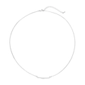 Minimalist silver chain necklace featuring a sleek curved bar pendant with a polished finish - Silver Choker Necklace 40cm / 40CM
