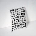 Adesivi per unghie 3D a rilievo con simpatici motivi di fuliggine e note musicali - TS-2243 Piccola Palla di Carbone-Nuovo Rilievo