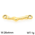 Golden irregular wave connector for DIY jewelry, ocean style beach jewelry 26x4mm - Gold Wave Connector (KLJ9917-Z)