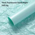 Light green 35g pearlescent silk paper for luxury flower and gift bouquet wrapping - Thickened Pearlescent Sydney Paper [Clear Water Blue]