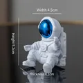 Astronaut night light ornament with blue metallic visor in 4.5x5.2cm compact size - Blue Astronaut Ornament