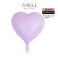 18 inch Macaron Purple heart-shaped foil balloon for wedding and birthday party decor - 18-inch Heart Macaron Purple