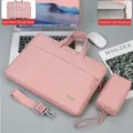 Set borsa rosa per laptop 14 pollici con custodia accessori e fodera antiurto imbottita - Rosa + tracolla + borsa di alimentazione