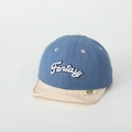 Gorra de béisbol para bebé azul y beige con bordado Fantasy y visera blanda para el sol - 50cm (1-3 Años) / Azul/Ala Beige