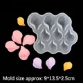 Silikonform für Tulpenblüten mit verschiedenen Blumenformen für Kuchen und Bastelarbeiten - B274 / Transparent