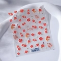 Autocollants 3D pour ongles avec roses rouges et lettres manuscrites - TS-3732 Rose de Lettre
