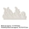 White flame-shaped silicone mold for cake decorating and DIY clay crafts, size 17.5x9cm - 2# (17.5*9*0.8cm) / Gray