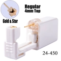 Einweg-Ohrlochpistole mit 4mm goldenem Stern-Ohrstecker aus 316L Edelstahl - Gold 4mm Stern