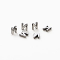 Silver vacuum plated metal M-letter beads with 1.8mm hole for DIY jewelry making - Letter N / Silver Gray