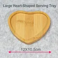 Natural heart-shaped bamboo tray for DIY mosaic coaster crafts 12x10.5cm - Large Heart Tray (12x10.5cm)