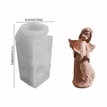 Silicone angel candle mold with finished figurine, dimensions 11.7cm height and 6.5cm width - NO.1 Garland Angel Girl